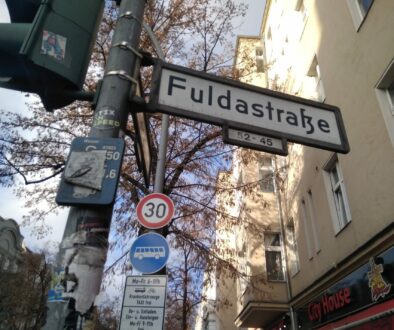 Straßenschild Fuldastr.